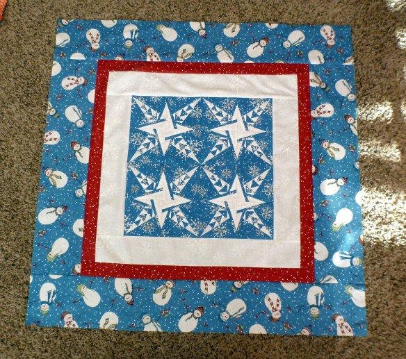 Winter Snowman Quilt - Inside