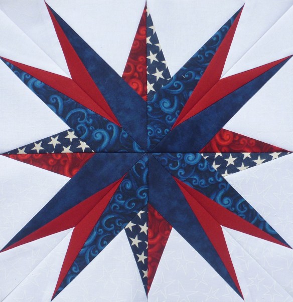 Red, white, blue swap block