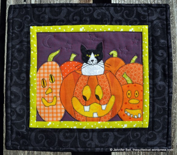 Pumpkin Patch Cat Completed Quilt Top