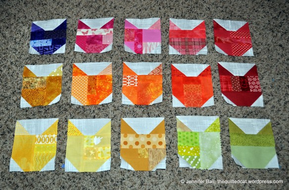 First 15 Cat Quilt Blocks