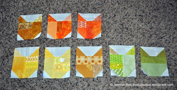 Cat Quilt-Along Blocks from Week 2