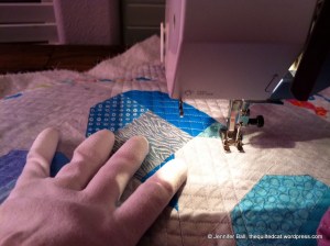 Straight line quilting