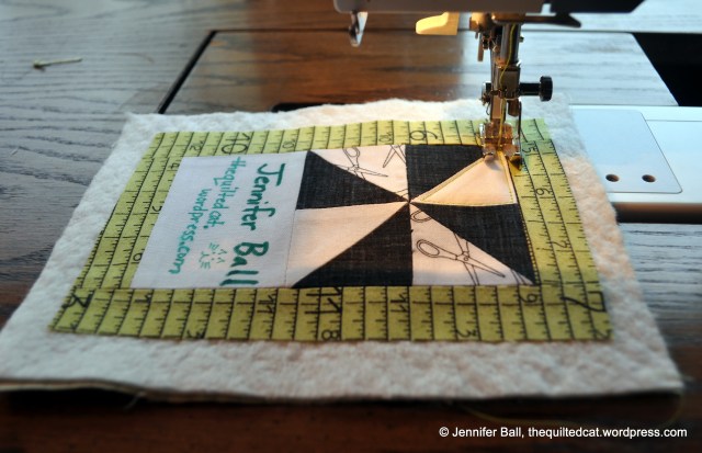 Name Tag Quilt Sandwich