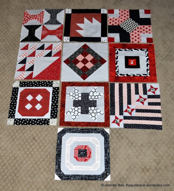 Aurifil BOM Blocks, Months 1-10