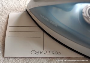 Iron double-sided fusible to backside of cardstock